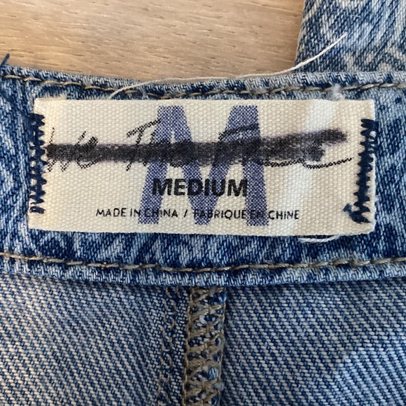 We The Free Wide by Free People Leg Denim Paisley Overalls - Picture 6 of 11